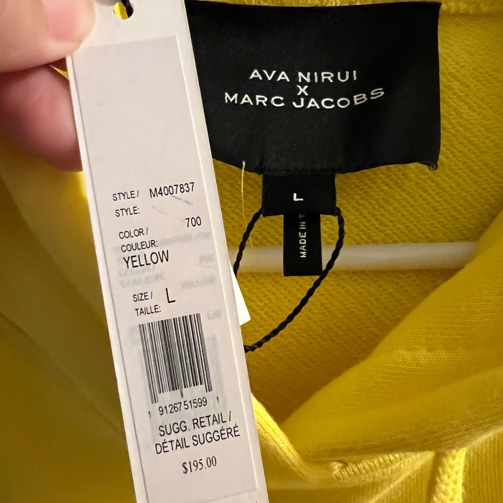 NWT Ava Nirui x Marc Jacobs Bright Yellow Hoodie - Picture 4 of 4